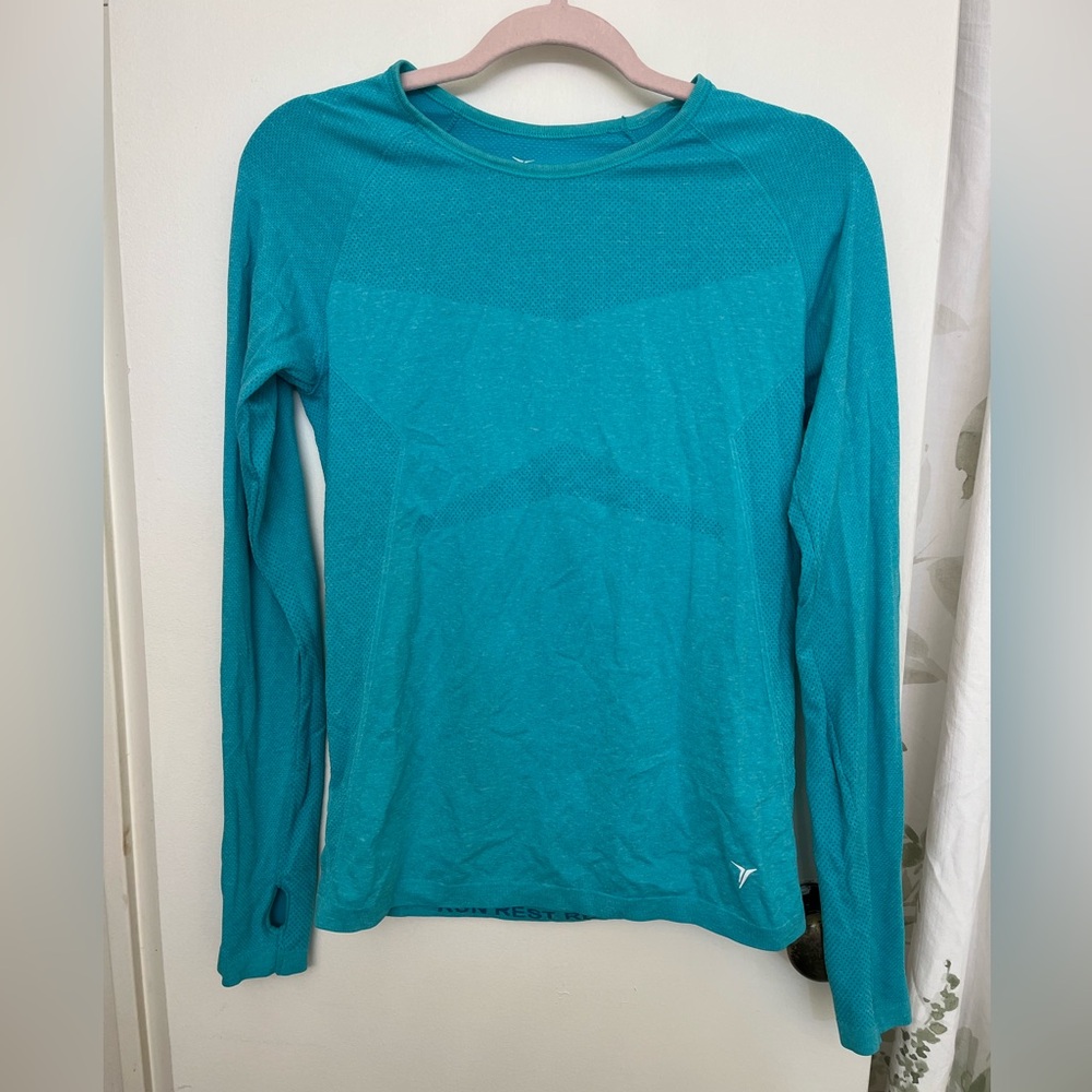 Old Navy Active Teal Go-Dry Shirt